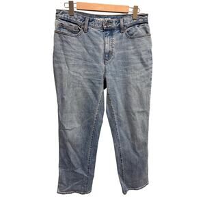 Lands' End Cropped Straight Leg Blue Jeans Petite Sz 8
